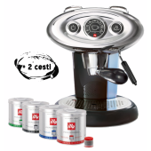 Pachet Espressor Francis X7.1 Negru + 4 cutii cafea + 2 cesti espresso